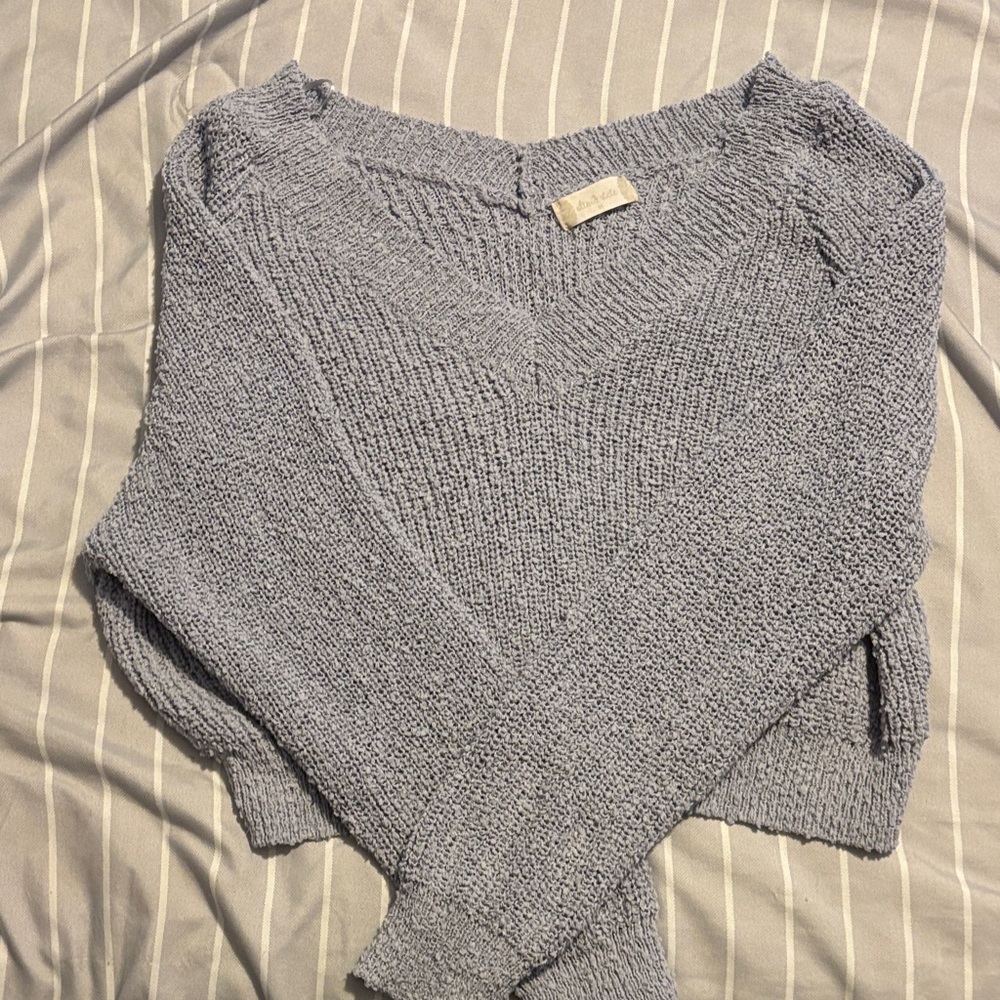 Altar'd State Light Lavender V-Neck Sweater